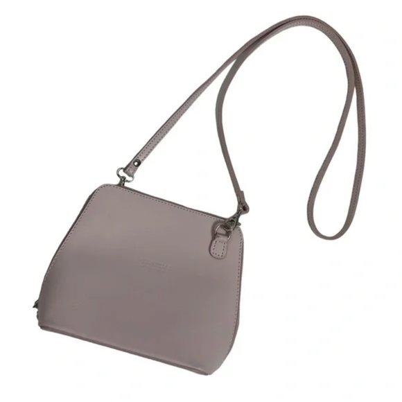 Vera Pelle Soft Pink Blush Mini Crossbody Bag Triple entry NWT - Picture 3 of 6